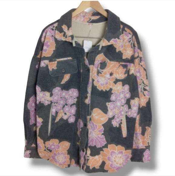 NWT Free People Boho Printed Ruby Shacket Size Large $178 - Picture 5 of 9
